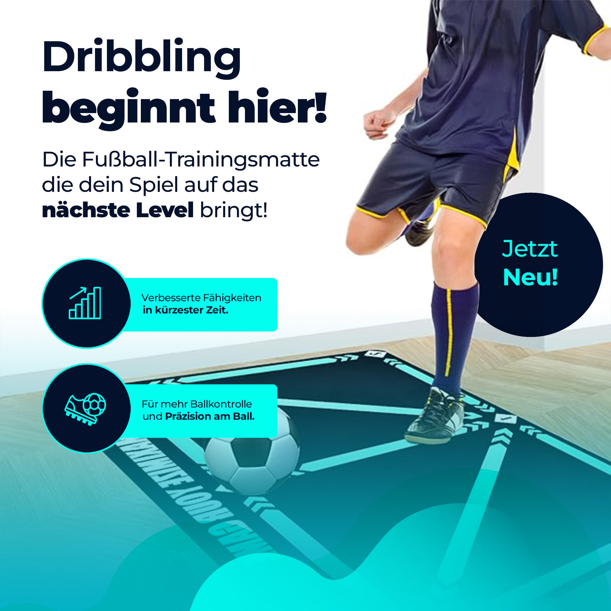 Dribble Mat Pro - Die Original Fußball Trainingsmatte